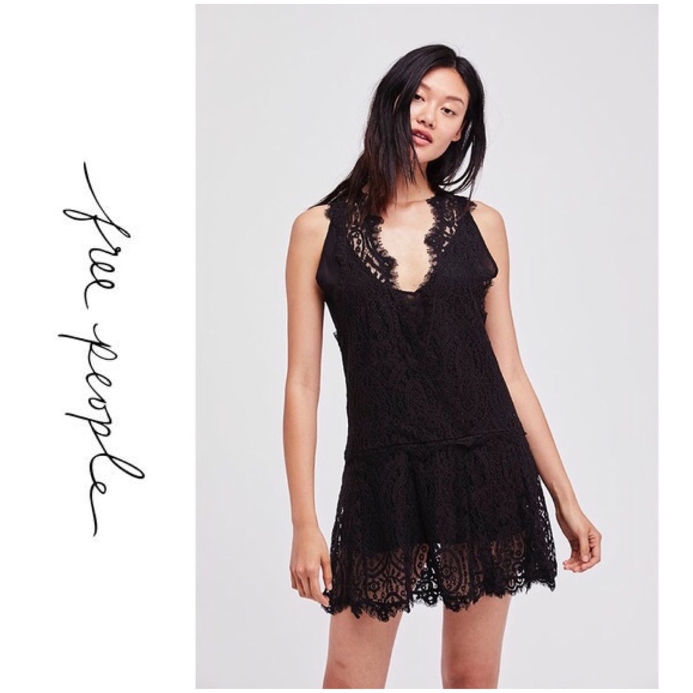 BNWT Free People - Heart in Two Lace Minidress